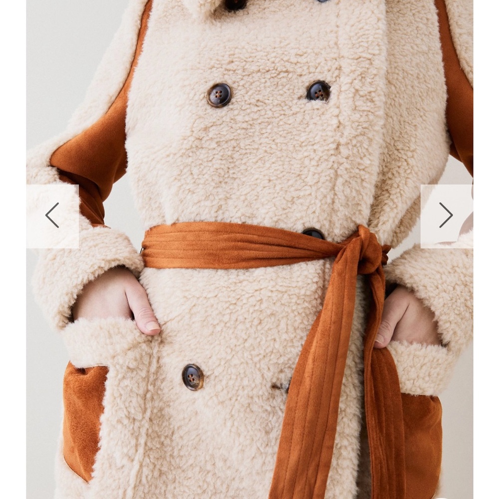 Karen Millen Sherpa teddy coat - Picture 4 of 10